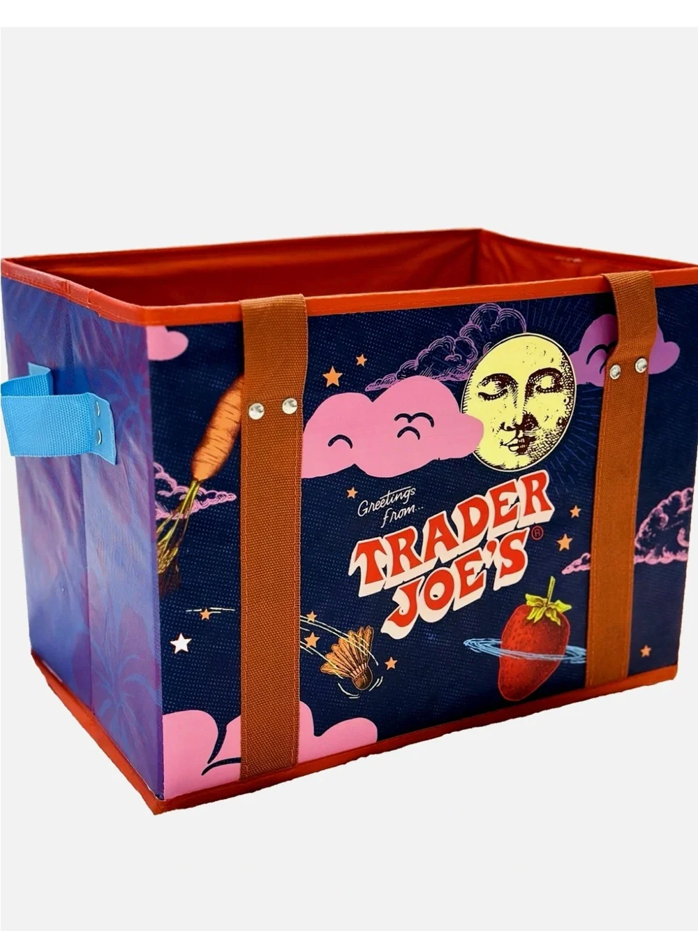 Trader Joe's Stand-Up Collapsible Grocery Tote Bag new